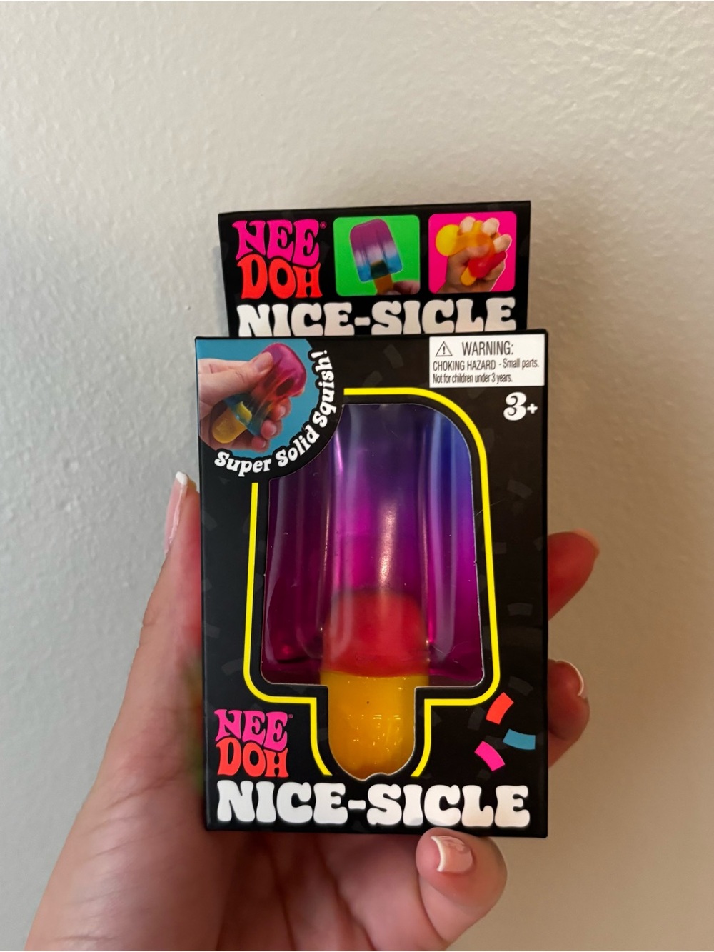 NeeDoh Nice-Sicle Popsicle Squishy Toy - Purple/Yellow/Red